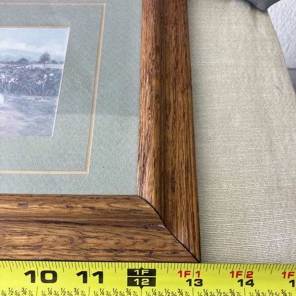 Vintage Wooden Art Framed Geese Garden Scene - Picture 6 of 6